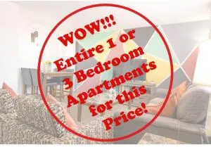 1 or 3 Bedroom Apartment with Full Kitchen - 佩吉