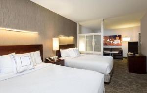 Queen Suite with Sofa Bed - Hearing Accessible room in SpringHill Suites Indianapolis Fishers