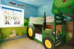 Kids Fun Farm Themed Bedroom in Cosy Cob Cottage - Pyworthy