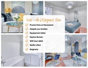 Appartements L'Elegant Chic-T2-Paris-Disneyland JO Paris 2024 : photos des chambres