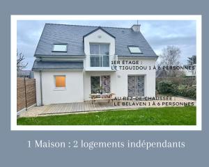 Appartements Le Belaven, Neuf, Cosy, Terrasse, jardin, Kerfany Plage, 1 a 6 pers : photos des chambres