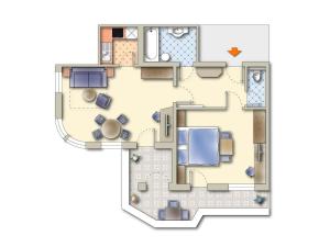Comfort One-Bedroom Apartment with Balcony room in Alpenkönig