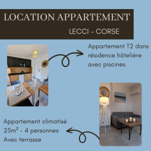 Appartement T2 en Corse dans résidence avec piscines proche de Porto Vecchio