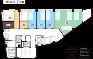 ゴールデンマイルホステル2階個室201号室