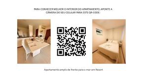 Apartamento amplo de frente para o mar em Resort