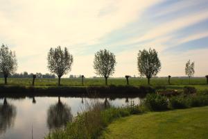 Caravan met wijds uitzicht