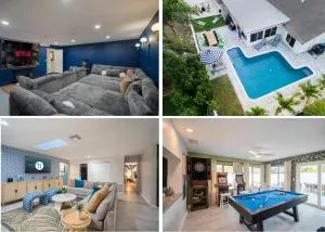 Epic Yard Pool Movie Theater Arcade Games - Oakhurst Terrace