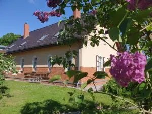 Geräumiges und liebevoll eingerichtetes Ferienhaus für bis zu zehn Personen mit Terrasse und Grill im Garten - Grambin