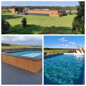 Domki letniskowe Leśne Spa Borsk nad Jeziorem Wdzydzkim BASEN SAUNA BALIA