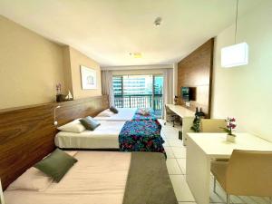 V1114 Flat com WI-FI exclusivo, academia e piscinas