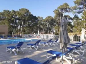 T2, 2 étoiles, 5 couchages, piscine, Carcans Maubuisson proche Lacanau - 卡尔康