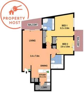 CBD Sydney - KING Suite Sussex St 2 Room 1 Parking