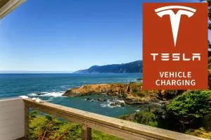Cozy Oceanview! by OceanviewHotTubs Oceanfront! Shelter Cove, CA Tesla EV station - Miranda
