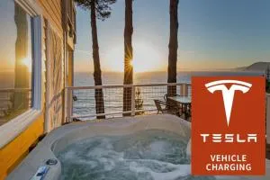 Breathtaking Oceanview! by OceanviewHotTubs Oceanfront! Shelter Cove CA Tesla EV station - Redway