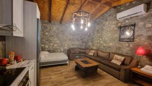 House with big garden and barbeque in nature