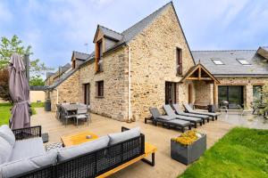 Villas Gite Ti Coz piscine interieure : Villa - Vue sur Jardin