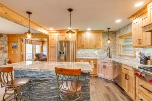 Private Lakefront Emily Home w Yard & Fire Pit!