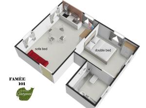Apartment mit 1 Schlafzimmer