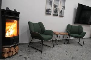 Suite mit Badewanne, Kamin und Parkplatz