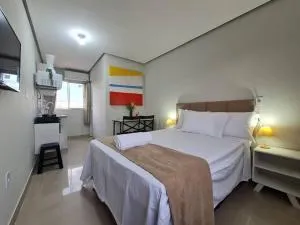 Kitnet310 centro, linda vista janela,tv smart, ar - Tabual