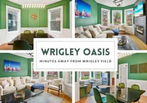 2 Bed Apt w Office, Free Parking, Near Wrigley