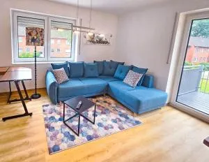 Balkon Aparment2, Meppen, Küche, Badezimmer, Waschmaschine - 梅彭