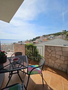 Studio apartment in Duce with sea view, balcony, air conditioning, WiFi 5067-6 