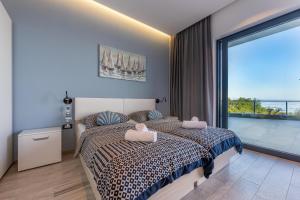 Villa Ziganto with a view of the Kvarner Bay