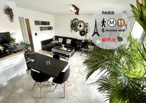 Appartements Paris I 77m Cosy luxe I Near by subway 11 & airport : Appartement 2 Chambres