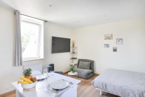 Appartements Le Haut de la Roseraie - Studio 3p avec vue mer : photos des chambres