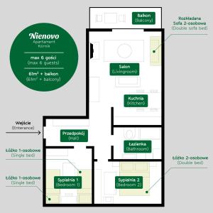 NIENOVO - Apartament Kórnik niedaleko jeziora i widok na Arboretum