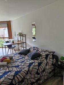 Joli studio une pièce 15min à pied centre dEpinal 4 personnes grâce au canapé lit, parking privé gratuit et parking extérieur gratuit Machine à laver TV wifi machine à café linge de lit et serviettes fournis