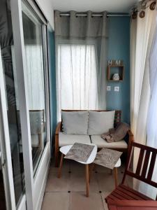 Appartements Le levant - avec loggia - a 20m de la plage : Studio avec Terrasse