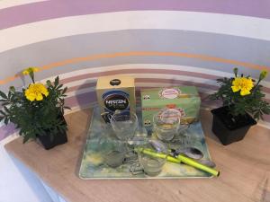 Proche plages Juan les pins petit studio dans villa