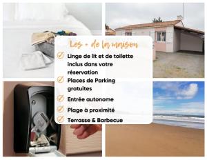 Maisons de vacances Jolie maison au calme - 300m de la plage - Terrasse - Barbecue : photos des chambres