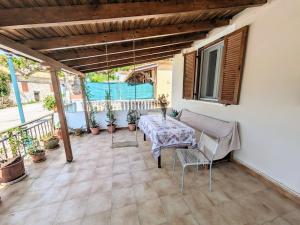 Traditional house with fresh vegetables garden