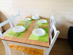 Two-story holiday homes close to the seaside beach