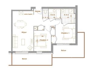 Appartements Bisanne 1500 - Appt 6 pers, 2 SDB, Parking, Piscine - FR-1-293-354 : photos des chambres