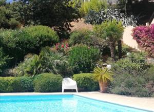 Appartements Bas de villa, vue mer, terrasse, clim, piscine : photos des chambres