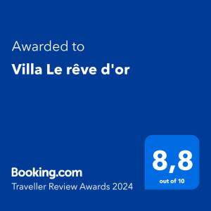 Villa Le rêve dor à 150m de la plage