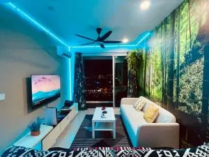 Family Fun Getaway - Infinity Pool, Ps5, Private-Cinema with Pool-view Balcony - M3 - Kubang Semang