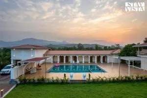 StayVista at Rio Vista with Pool, Lawn, Music Speaker & Game - Katrab