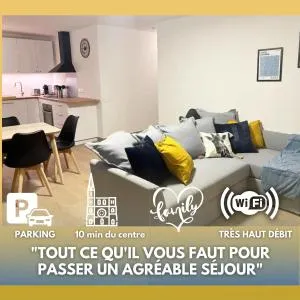 Grand Appart Neuf Lumineux, parking gratuit, 10 min Centre - Niederhausbergen