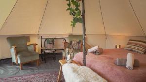 Bell Tent in een Voedselbos