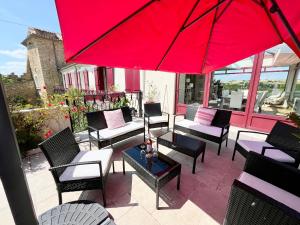 Maisons de vacances chateau - Le panoramique avec piscine : photos des chambres