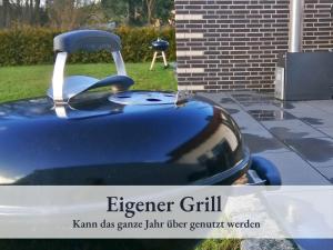 Fewo River, Stilvolles Ferienhaus für Familien großer Garten, Spielplatz, Sauna & Badefass