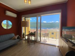 Terracotta gate to Kotor bay