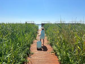 Houseboat in azy by Lake Jamno and the Sea