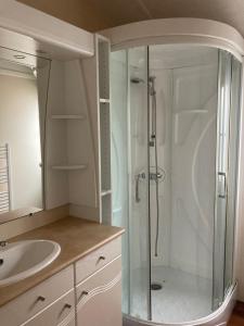 Maisons de vacances Mobil home 4 pers dans camping 5 etoiles avec piscine et acces plage direct : photos des chambres