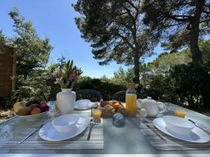 Le Romarin, mobil-home climatisé avec vue sur la mer - Porquerolles